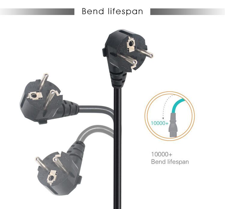 Pse Pdu Locking Plug Power Cable with Rewireable Schuko CEE 77 to IEC15 Connector