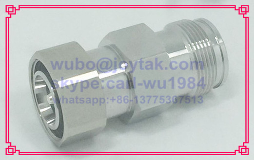 4.3-10 adaptor 4.3-10 male to 4.3-10 female all brass Tri-alloy plating PIM -160dBc