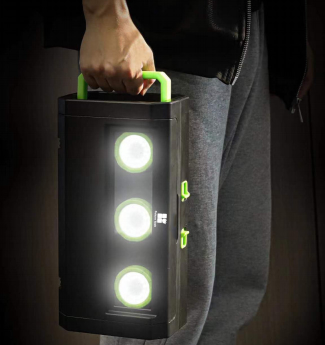 3-Pack Rechargeable LED Work Lights With Portable Case For Camping