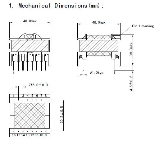 High Frequency ETD39 Core Transformer