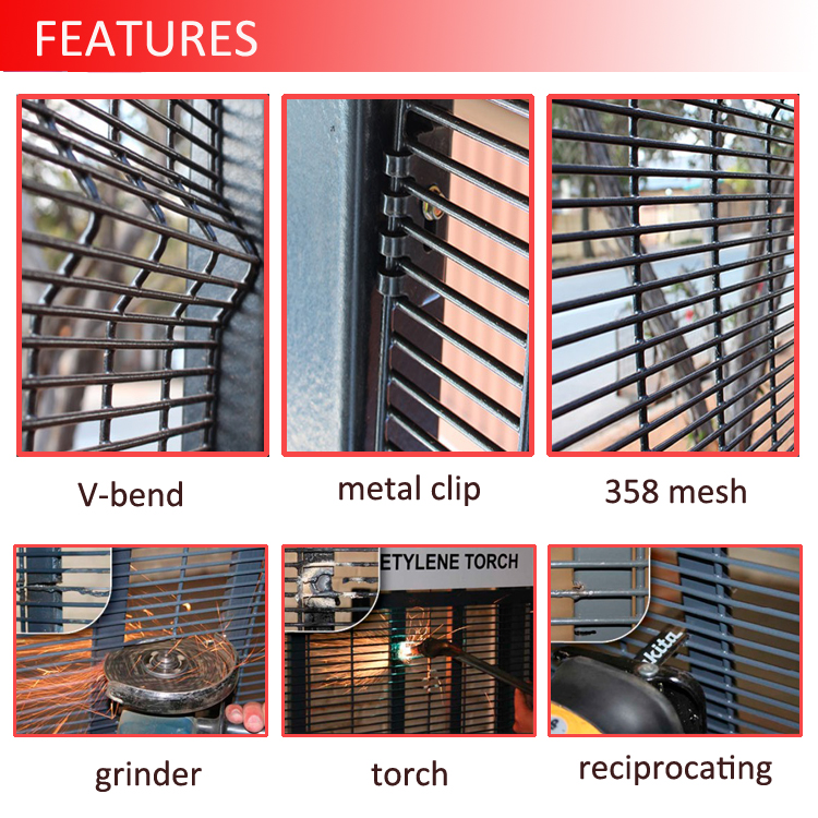 china supplier anti climb prison 358 fence / high security fence / 358 fence