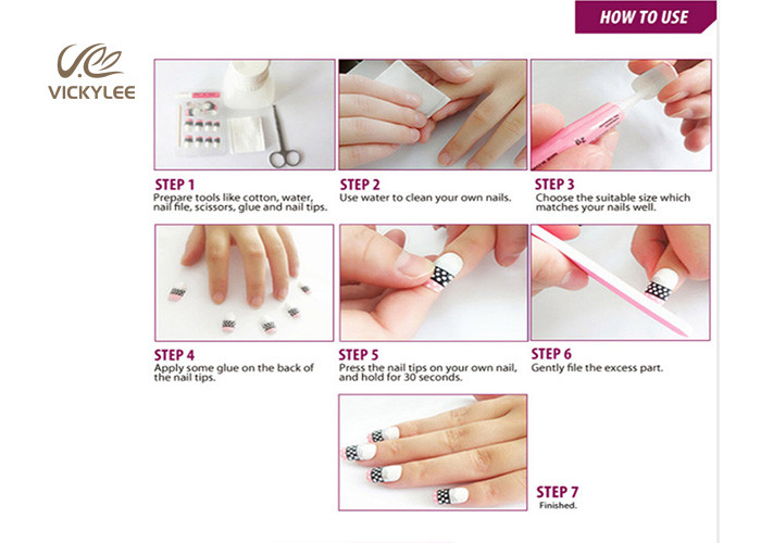 Red long ballerina press on DIY Fake Nails 3 Minutes Fast Manicure