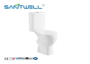 China Sanitary Ware Two Piece Toilet , Water Saving P Trap Toilet For Bathroom on sale