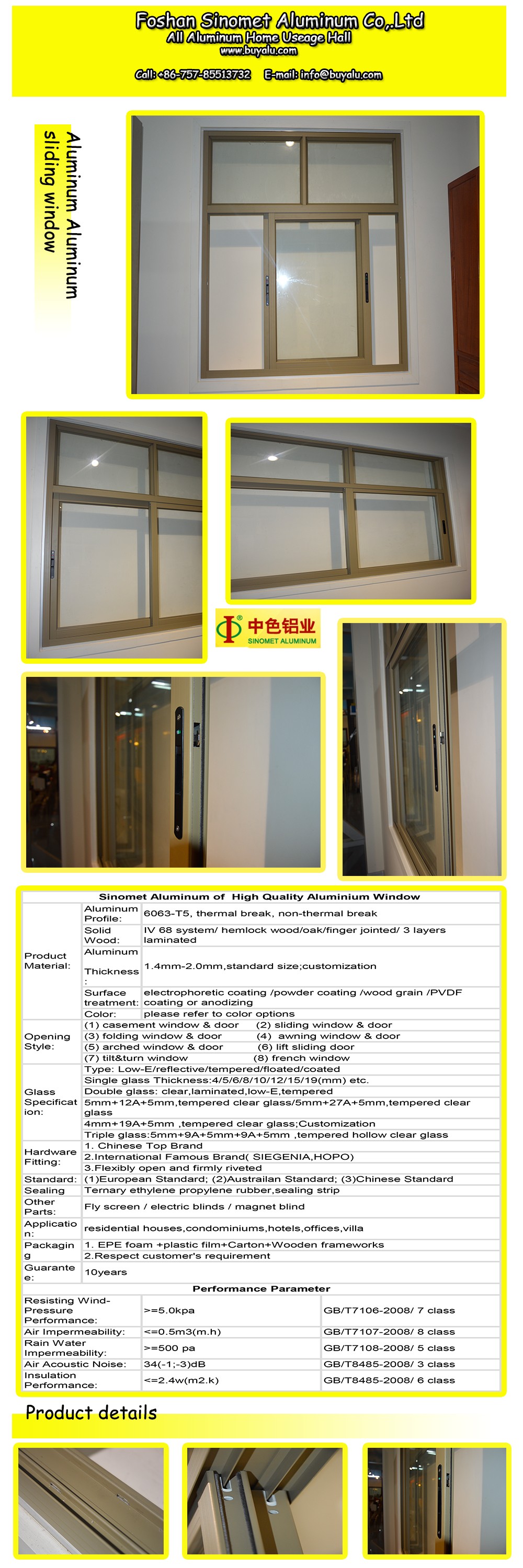 Easy Used Aluminum Alloy Window Profile Sliding Window Sections Catalogue