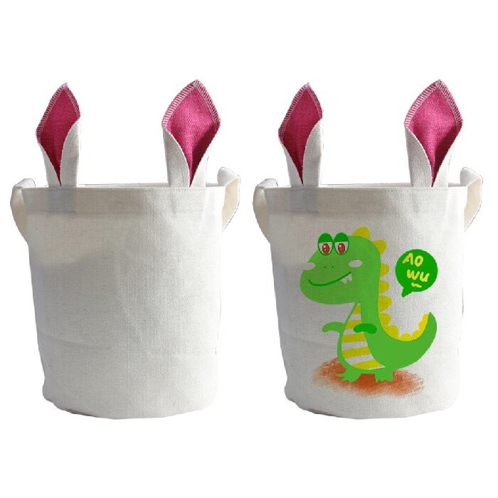 35*45cm DIY Sublimation Easter Basket Blanks With Rabbit Ears For Easter Day