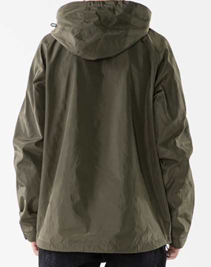 Plus Size Hooded Anorak Jacket Pullover Closure Type US European Asian Size