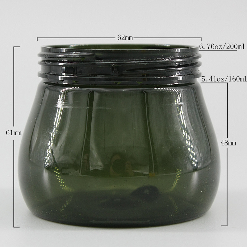 Dark Green 61mm 160ml Makeup Sample Pots
