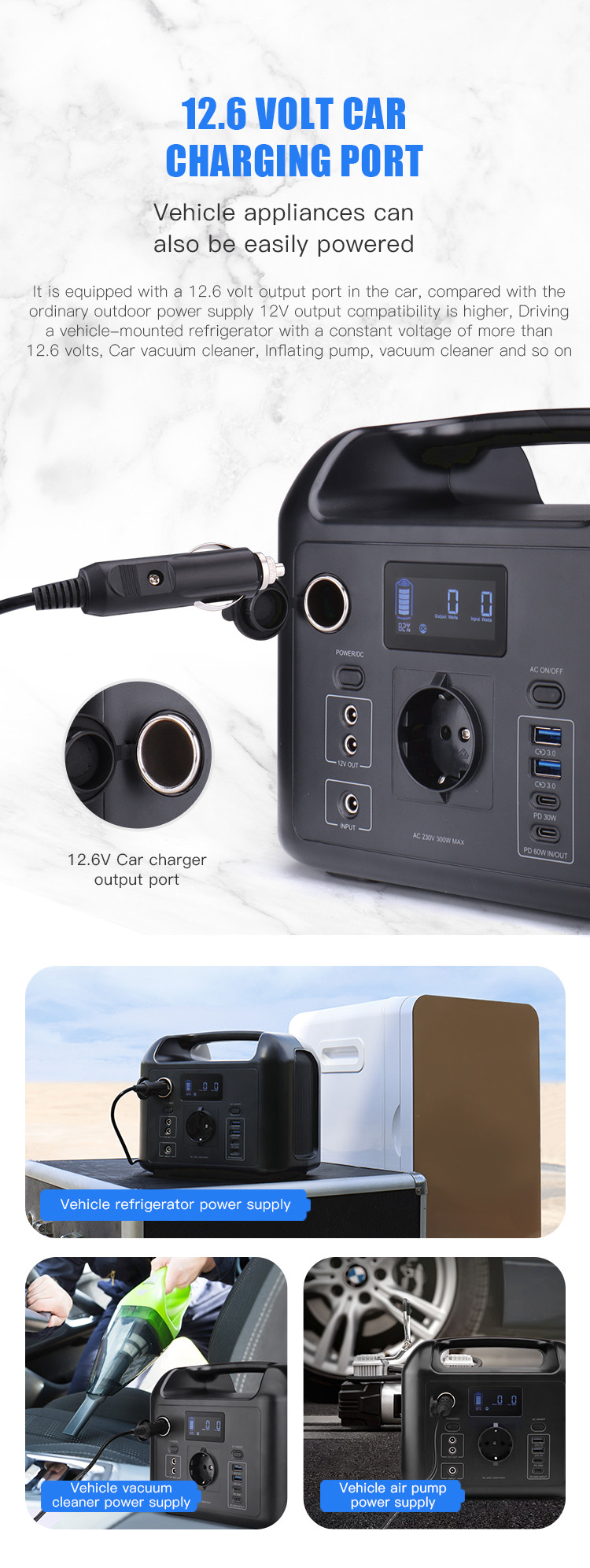 Mobile Phone 300W Lifepo4 Portable Power Station Solar Generator