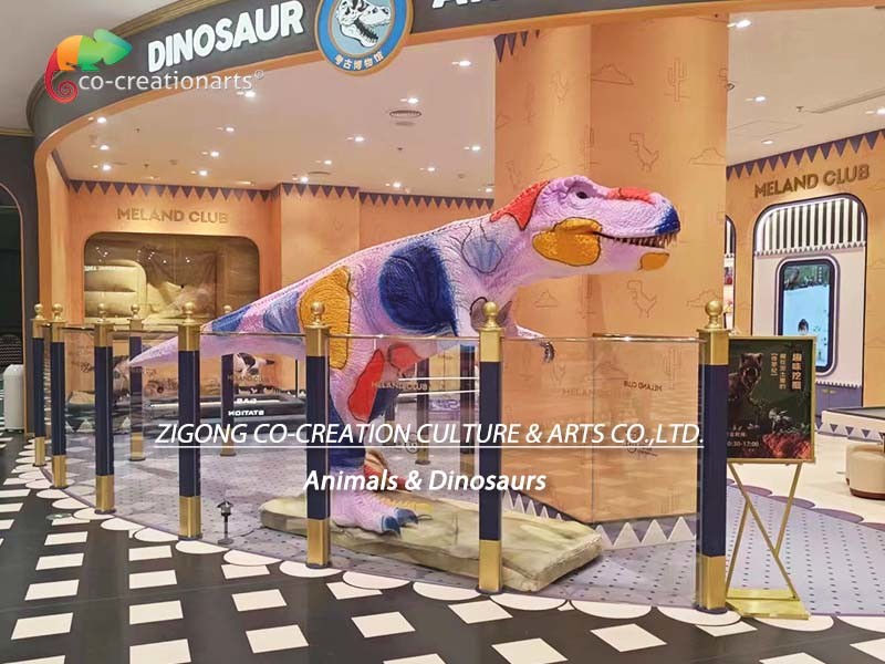 Amusement Park Life Size Animatronic Dinosaur Family Customized Sound