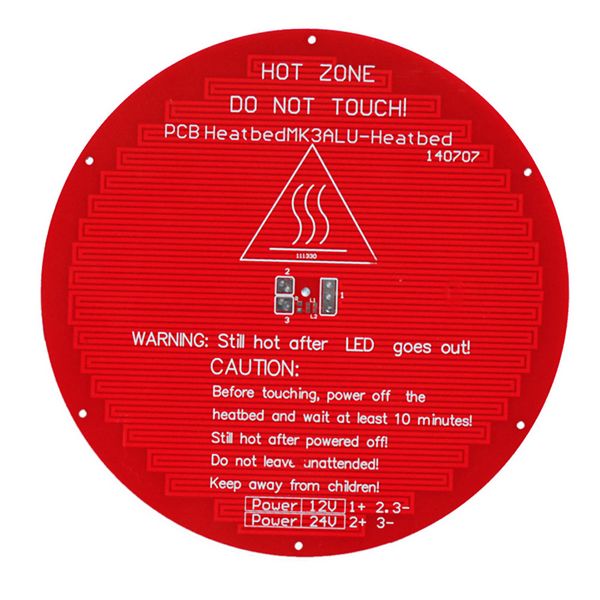 PCB Aluminum Plate 3D Printer Kits Models Rostock Circular Hot Bed MK3 Reprap