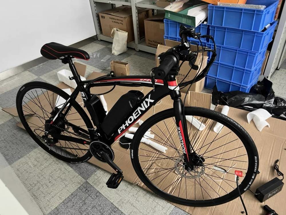 XC550 350w Electric Assist Road Bike Lightweight 700Cx35C High Carbon Frame