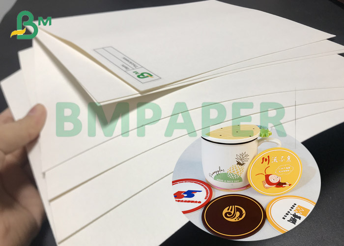 Uncoated 0.4mm To 0.7mm Thick White Water Absorbent Beermat Paper Board