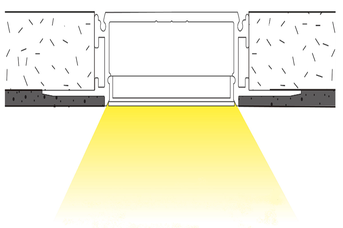 58*19mm LED Aluminium Profile Channel For Architectural Building Lighting