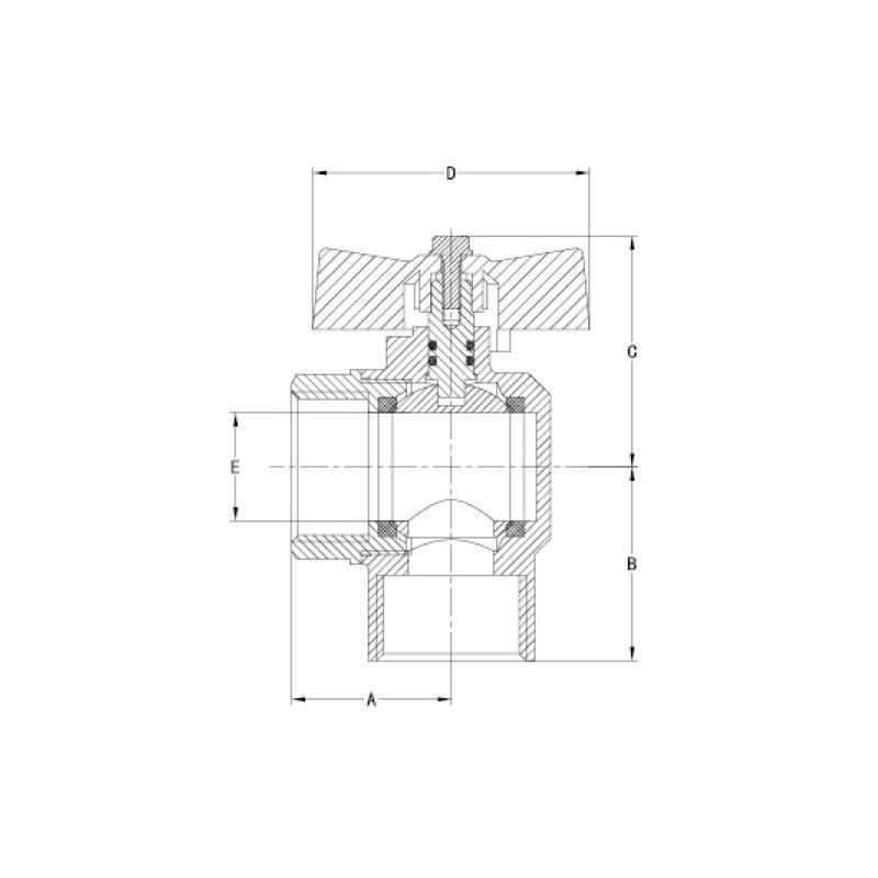 female and female threaded 1 inch F1 X F1 Inch Gas Ball Valve Brass Female Ball Valve Wear Resisting Nickel Plated