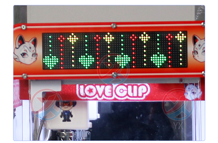 Red Coin-Operated LED Desktop Hardware Claw Arcade Machine