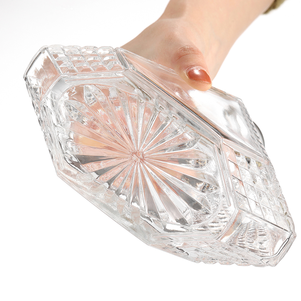Collar Material Glass 100ml Triangle Shape Vodka Bottle for Screen Printing