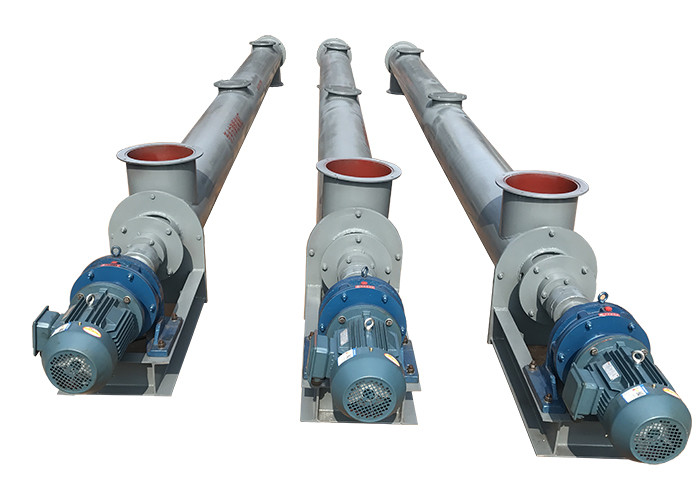 Stainless Steel Inclined Screw Conveyor , Spiral Screw Conveyor High Rigidity