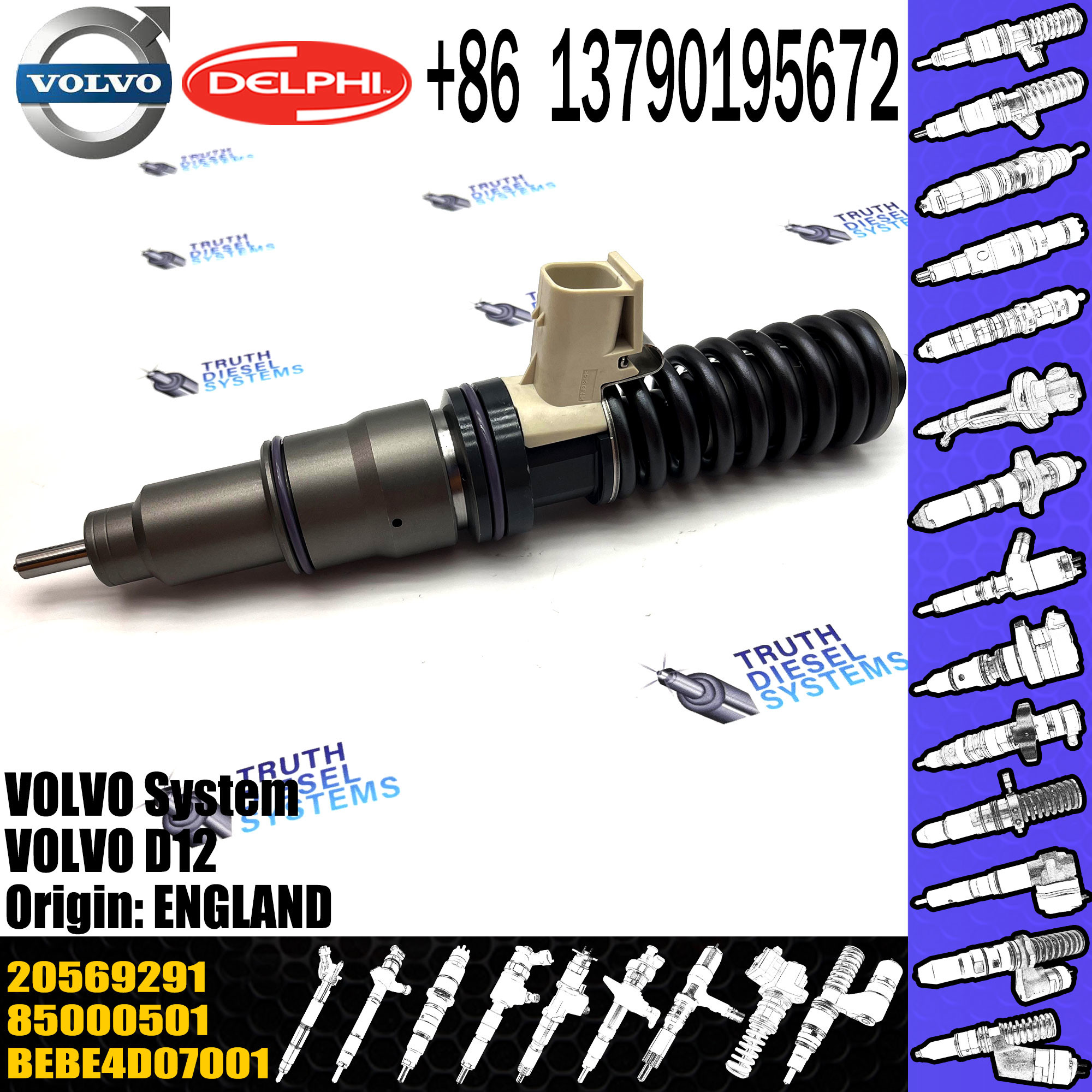 Diesel inyector common rail injector E3 Fuel Electronic Unit Injector BEBE4D39001 BEBE4D28001 20569291 for VOL B12