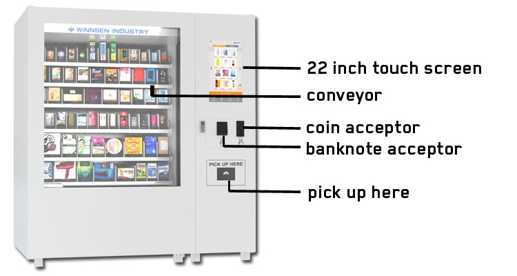 Lcd Fcc Vending Machine Smart Cold Rolled Steel