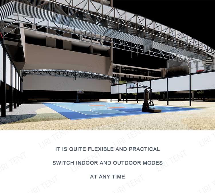 Warehouse Electric Sliding Shed Outdoor Event Tents Remote Control Stadium Awning Movable