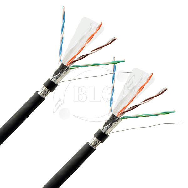 Double Shielded Indoor Ethernet Network Cable / Yellow Cat5e Network Cable