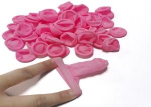 Quality ESD Natural Rubber Finger Cots Pink Beige Black Non Slip for sale