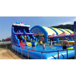 Quality water slide with pool for sale