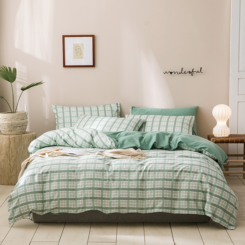 4 Pcs Solid Pattern 100% Pure French Soft Durable Flax Linen Bedding Duvet Cover Sets