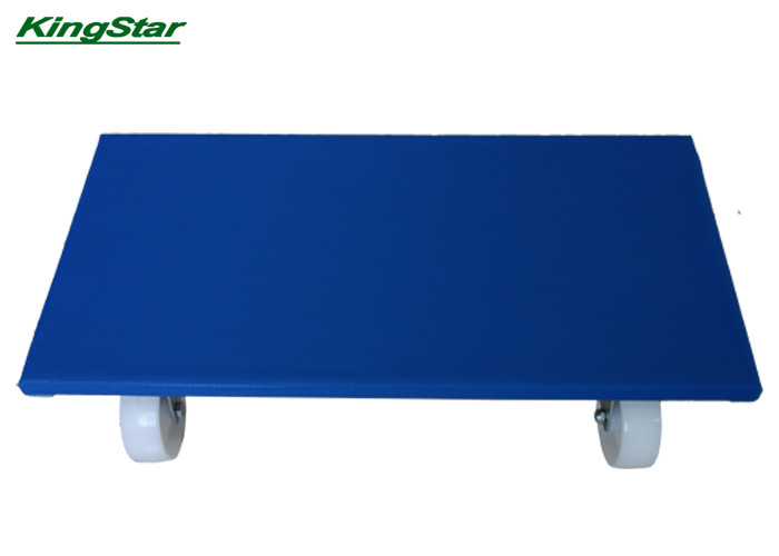 Blue Anti - Slip Transport Roller Wheeled Dolly For Moving Furniture , Heavy Duty 4 Wheel Dolly