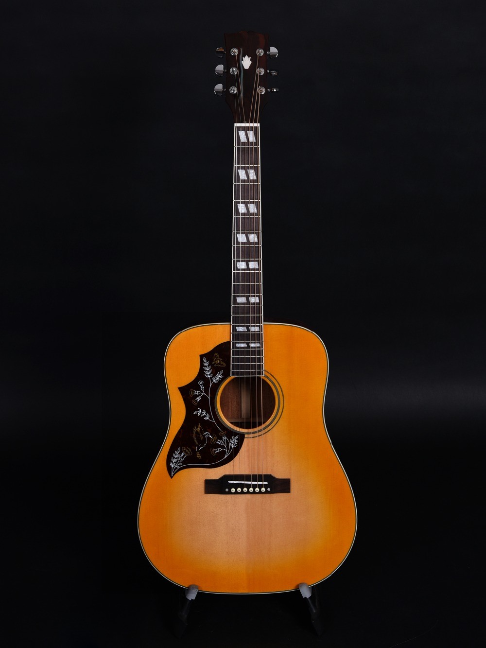 Full solid wood 41 inch hummingbirds acoustic guitar, solid spruce top, solid mahogany back and side Acoustic Guitar