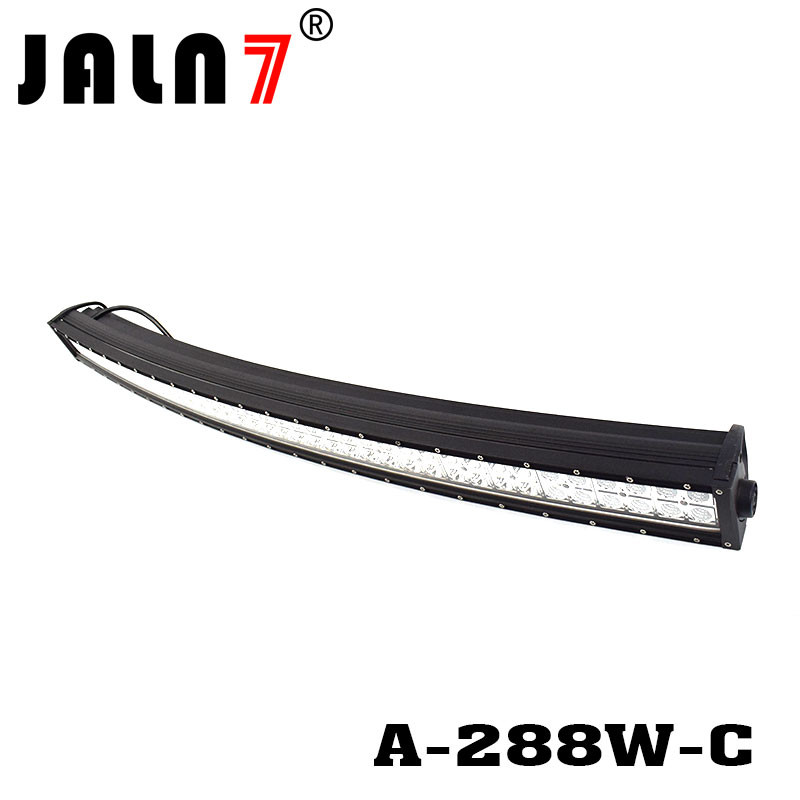 LED Light Bar JALN7 50Inch 288W Curved Spot Flood Combo LED Driving Lamp Super Bright Off Road Light LED Work Light Boat