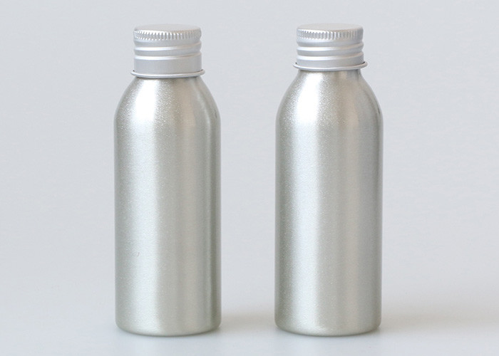Silver Aluminum Cosmetic Bottles 100ml Cosmetic Packaging Polished