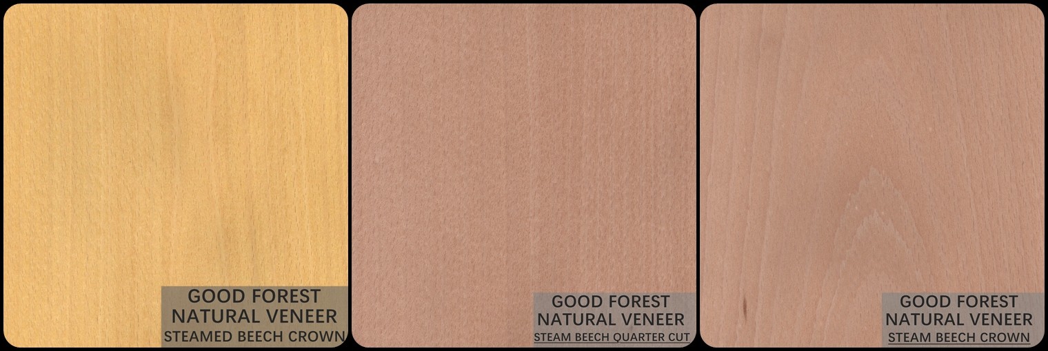 Natural Steamed Beech Veneer Wrapping Vertical Grain Veneer Excellent