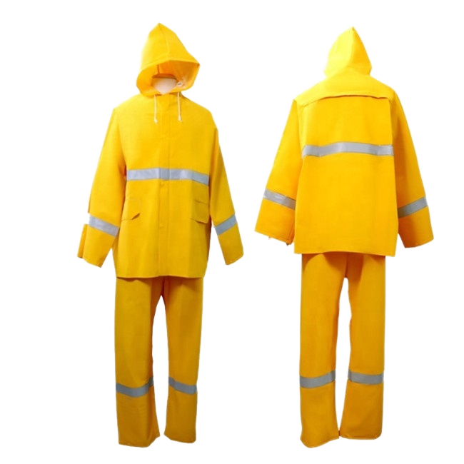 Rose Waterproof Poncho With Hood Reflective Oxford Women'S Work Raincoat
