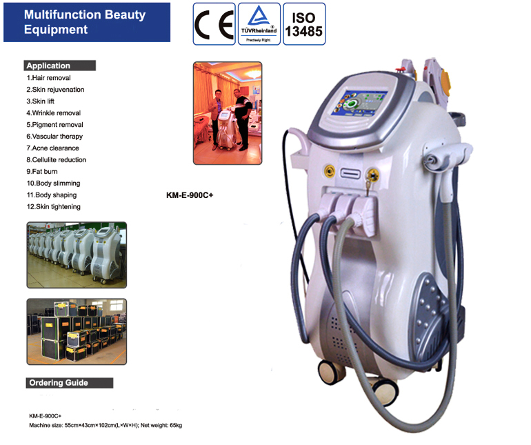 5in1 Salon / Spa IPL RF Cavitation Machine YAG Laser Skin Care Beauty Equipment