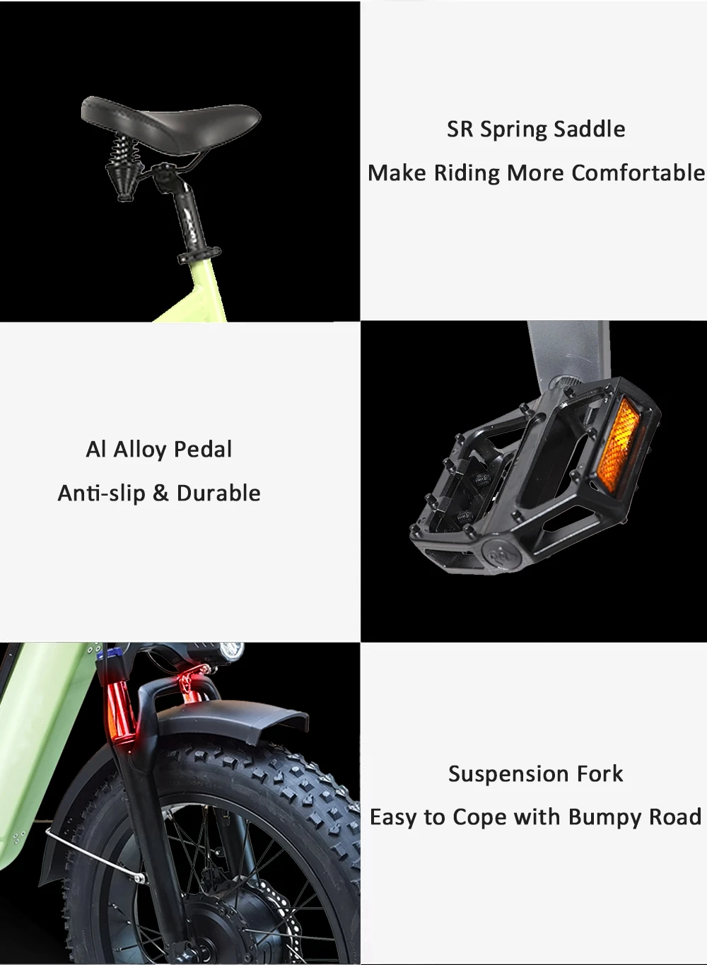 Aluminum Alloy Frame 3 Wheel Electric Tricycle Folding 20 Inch Fat Tire Electric Cargo Bike