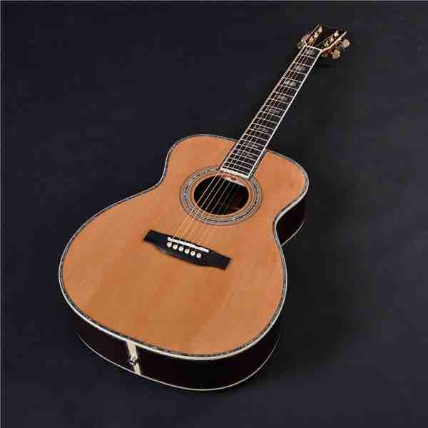 OEM custom guitar, 40 inch Acoustic Guitar,solid Spruce top, real abalone binding and ebony fingerboard