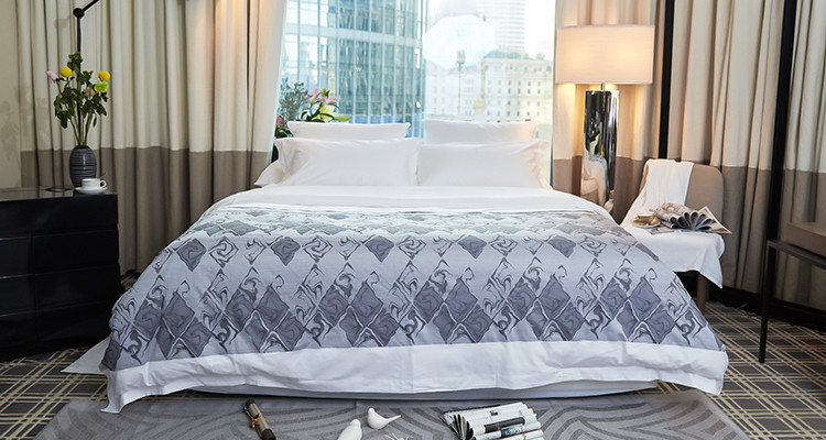 Duvet Cover Jacquard Dobby Hotel Collection Bedding Sets , Hotel Cotton Sheets