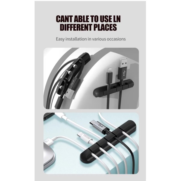 1-7 Slots Cable Wire Clips Customized For Office Home USB Wiring