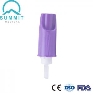 China Soft Touch Retractable Lancet Device with Pressure Activation 30G 1.4mm Purple on sale