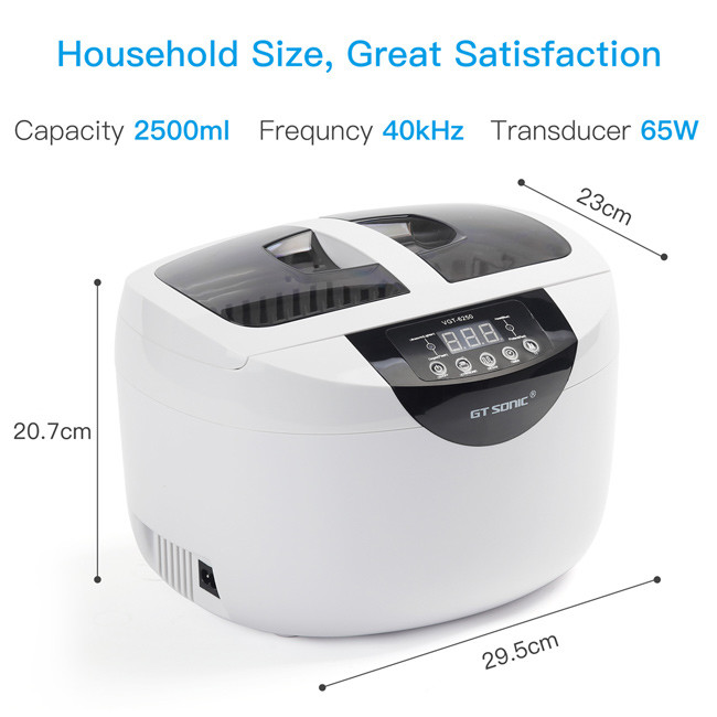 65w 40kHz Home Ultrasonic Cleaner 2.5L Ultrasonic Parts Washer