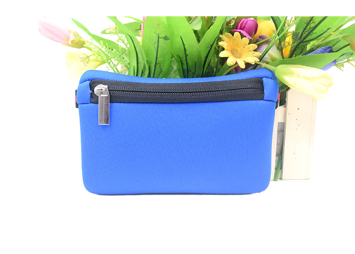 Stitching Zippered Cosmetic Bag , Travel Makeup Organizer Bag Eco Friendly