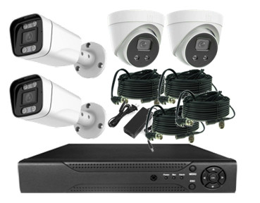 3.6mm Lens Infrared 4chs Ir Dvr Kits Full Color AHD 2.0 Megapixe SATA