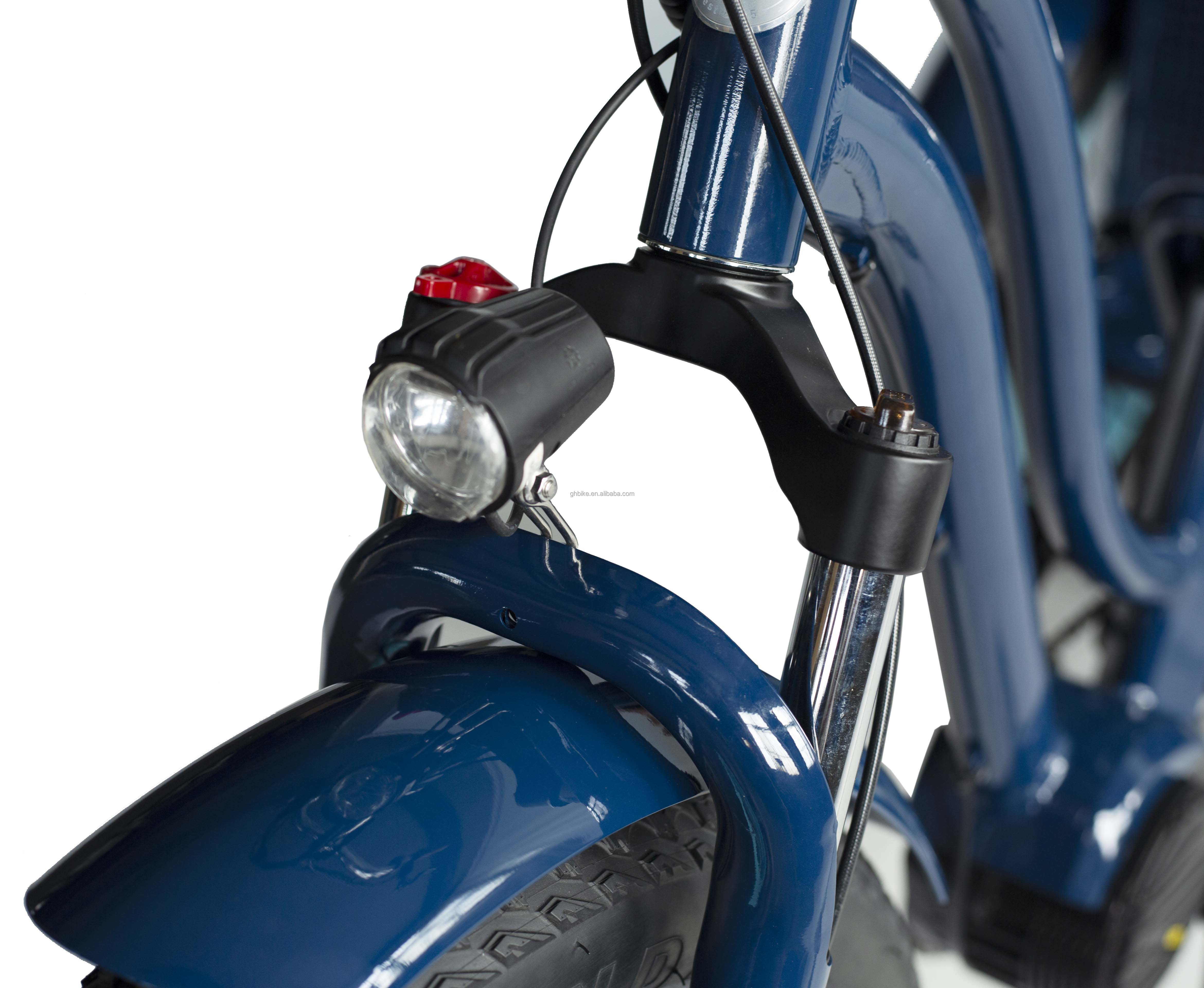 Front Hub Motor Electric Rickshaw with 48V 750W 17AH Lithium Battery and Big Fat Tire