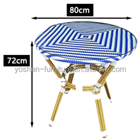 31inch Solid Rectangular All-Weather Aluminum Outdoor Table with Geometric Leg Design for Hotel Resort