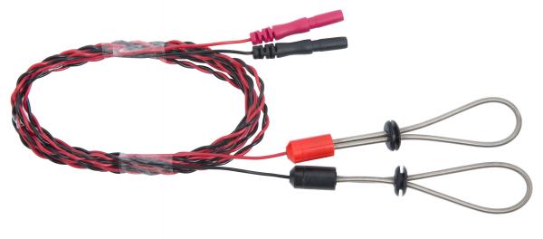 Buy Resusable EMG Sensory Finger Loop Electrode , Twisted Pair Stimulation Electrode Blank-Red at wholesale prices