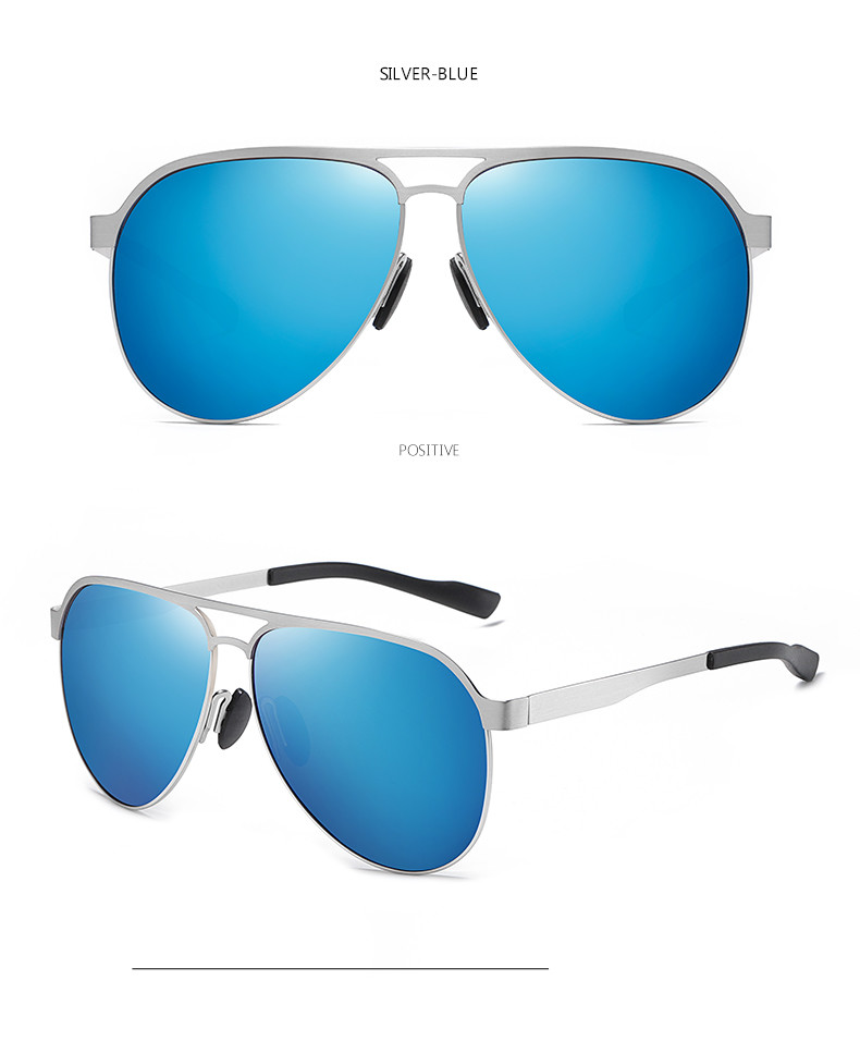 UV400 Pilot Sunglasses Polarized Metal Luxury Shades Gentleman