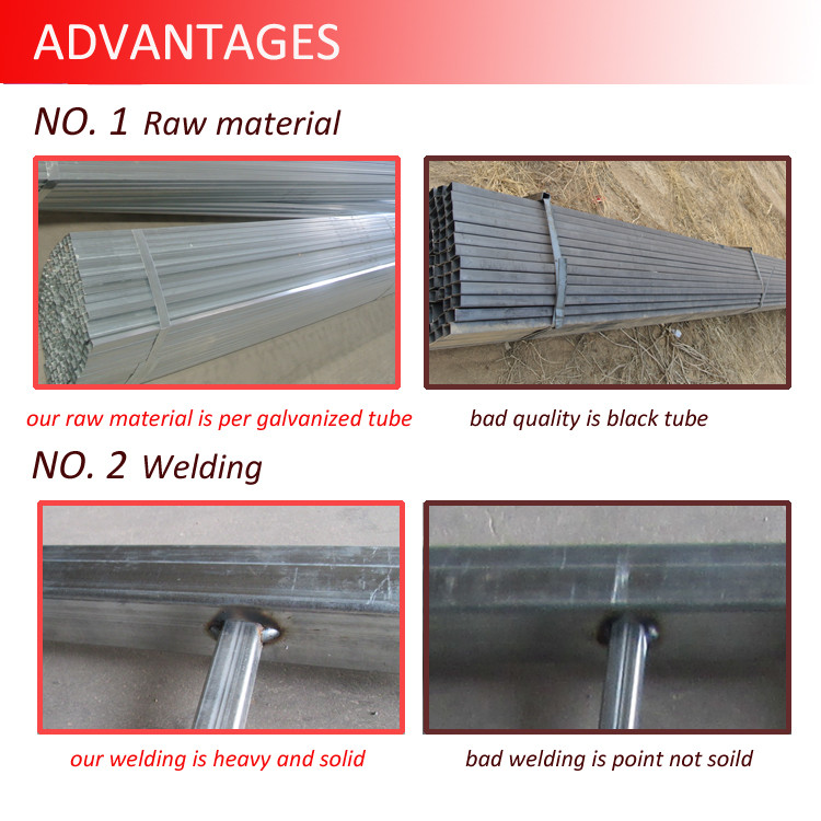 tubular garrison fence panels powder coated Black 2.1m*2.4m Rail 40mm*40mm x 1.5 wall thick
