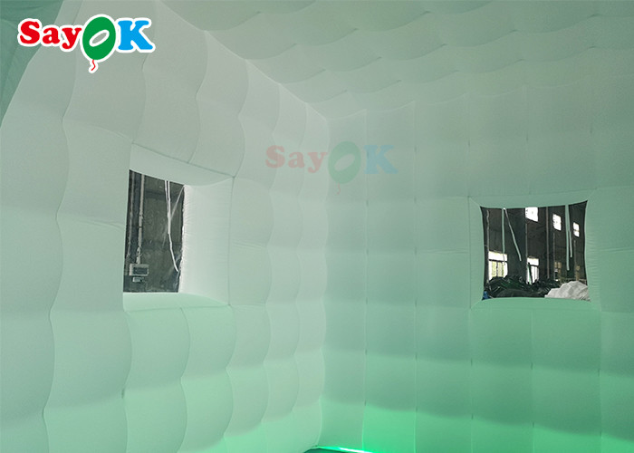 LED Oxford Inflatable Cube Tent Square Party Center Marquee For Exhibition