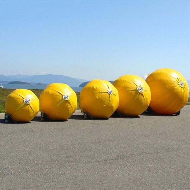 Inflatable Marine Salvage Airbags For Lifting Boats Yellow Color
